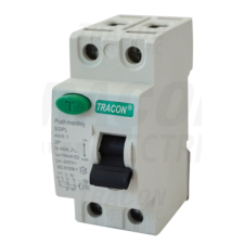 TRACON Áram-védőkapcsoló, 2 pólusú25A, 500mA, 4,5 kA, 2P villanyszerelés