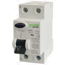 TRACON Áram-védőkapcsoló, 2 pólusú  16A, 30mA, 10kA, B villanyszerelés