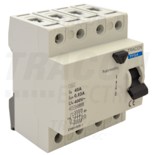 TRACON Áram-védőkapcsoló, 4 pólusú40A, 30mA, 6kA, A / AC villanyszerelés