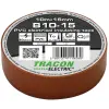 TRACON B10-15 Szigetelőszalag, barna 10m×15mm, PVC, 0-90°C, 40kV/mm