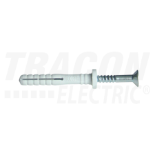 TRACON Beüthető tipli+csavar, szürkeM6×35mm, PA6.6 villanyszerelés