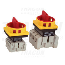 TRACON Biztonsági lakatolható szakaszoló kapcsoló 400V,3P, 18,5kW, 64×64mm villanyszerelés