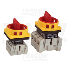 TRACON biztonsági, lakatolható szakaszoló kapcsoló, 400V, 50Hz, 63A, 3P, 18,5kW, 64x64mm villanyszerelés