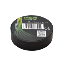 Tracon Budapest Kft. Tracon szigetelőszalag 20mX18mm fekete villanyszerelés