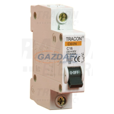 TRACON C60-40-1 Kismegszakító, 1 pólus, C karakterisztika 40A, 6kA villanyszerelés