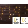  Tracon CHRIOSC5WW Karácsonyi sziporkázó jégcsapfényfüggöny, kültéri/beltéri 230VAC, 5+5M, 125LED, 3,6W, 2600-2700K, IP44