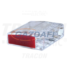 TRACON Csavar nélküli vezetékösszekötő, átlátszó/piros villanyszerelés