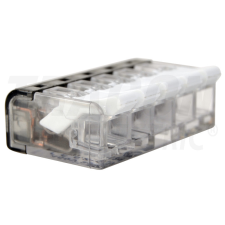 TRACON Csavar nélküli vezetékösszekötő, nyitható átlátszó 0,2-4mm2, 32A, 450VAC 5P villanyszerelés