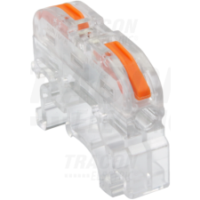 TRACON Csavar nélküli vezetékösszekötő, toldó, nyitható, átlátszó0,5-4mm2, 32A, 400VAC 1P villanyszerelés