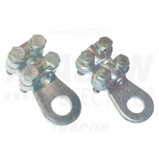 TRACON Csavarozható réz lemezsaru, 4 csavarral70-95mm2, M10, 4x(M6x30) villanyszerelés