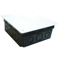 TRACON D100X100 Perforált kötődoboz süllyesztett, négyzetes, fekete 100(116)×51.5mm, IP44 villanyszerelés