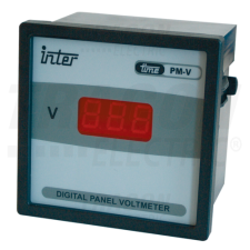 TRACON Digitális 1 fázisú váltakozó áramú voltmérő, direkt72×72mm, 500V AC mérőműszer