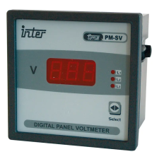TRACON Digitális 3 fázisú váltakozó áramú voltmérő, direkt 72×72mm, 500V AC villanyszerelés