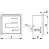 TRACON DTT-1-96 Digitális amper és voltmérő állítható áramváltó áttétellel 96×96mm, 500V AC, 0-9500/5A AC