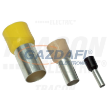 TRACON E09 Szigetelt (PA6.6) érvéghüvely, ónozott elektrolitréz, piros 1mm2, L=14,6mm villanyszerelés