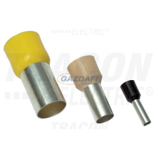 TRACON E24 Szigetelt (PA6.6) érvéghüvely, ónozott elektrolitréz, barna 10mm2, L=21,5mm villanyszerelés