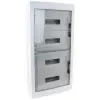 TRACON EDFKS-18/4 Falon kívüli elosztódoboz, füstszínű-sík ajtóval 4×18 (72) modul, IP40, (H×W×D=872×464×120mm)