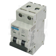 TRACON Egyenáramú kismegszakító PV rendszerekhez, 2 pólus, C kar.6A, 440V DC villanyszerelés