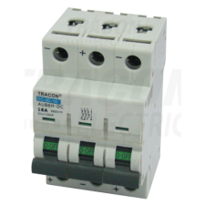 TRACON Egyenáramú kismegszakító PV rendszerekhez, 3 pólus, C kar.10A, 660V DC villanyszerelés