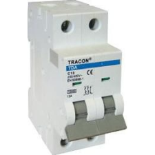 Tracon Electric Kismegszakító, 2 pólus, B karakterisztika - 1A, 10kA TDA-2B-1 - Tracon villanyszerelés