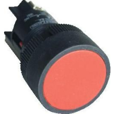 Tracon Electric Tokozott nyomógomb, műanyag testű, piros - 1xNC, 0,4A/400V AC, IP44, d=22mm NYGEA142PT - Tracon villanyszerelés