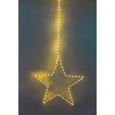 Tracon Electric Tracon CHRSTHM104WW LED karácsonyi ablakdísz, csillag, elemes Timer 6+18h, 104LED, meleg fehér ( 3000K ) színhőmérséklettel, 3xAA karácsonyi ablakdekoráció