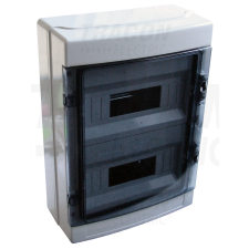 Tracon Electric Tracon - Falon kívüli elosztódoboz, átlátszó ajtóval, N/PE sínnel villanyszerelés