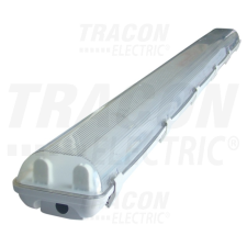 Tracon Electric Tracon TLFV-258E, 2x58W, por- és páramentes kültéri lámpatest, elektronikus előtéttel, IP65-ös védelemmel, IK08, T8, hagyományos fénycsőhőz, IK06, 230V, 50Hz, T8, G13, 2×58 W, IP65, ABS/PC, A2, EEI=A kültéri világítás