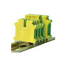 Tracon Electric Védővezető ipari sorozatkapocs, csavaros, sínre, zöld/sárga - 0,2-6mm2, 57A TSKA6JD - Tracon villanyszerelés