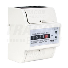 TRACON Elektromechanikus fogyasztásmérő 1 fázisú közvetlen, 4 modul villanyszerelés