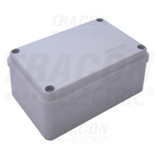 TRACON Elektronikai doboz, világos szürke, teli fedéllel120×80×50mm, IP56 villanyszerelés