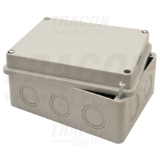 TRACON Elektronikai doboz, világos szürke, teli fedéllel150×110×70mm, IP54 villanyszerelés
