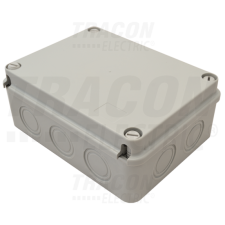 TRACON Elektronikai doboz, világos szürke, teli fedéllel190×145×80, IP67 villanyszerelés