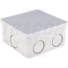 TRACON Elektronikai doboz, világos szürke, teli fedéllel80×80×40mm, IP44 villanyszerelés