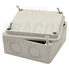 TRACON Elektronikai doboz, világos szürke, teli fedéllel 100×100×50mm, IP54 villanyszerelés