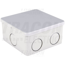 TRACON Elektronikai doboz, világos szürke, teli fedéllel 80×80×40mm, IP44 villanyszerelés