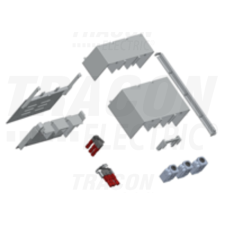 TRACON Érintésvédelmi burkolat alsó/felső kábelbevezetéshez 1P1, 1P, L=42 mm villanyszerelés