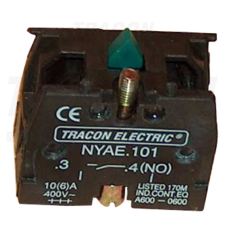 TRACON Érintkező-egység fémalapra szerelt nyomógombokhoz1×NO, 3 A/400 V villanyszerelés