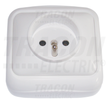 TRACON Falon kívüli csatlakozóaljzat, csapos (tapétakapcsoló)16A/250VAC, IP20 villanyszerelés