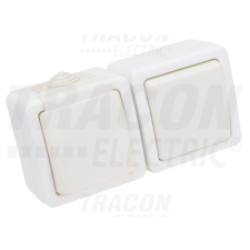 TRACON Falon kívüli egy áramkörös kapcsoló+csatlakozóaljzat16A/250VAC, IP54 (101) villanyszerelés