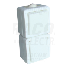 TRACON Falon kívüli egy áramkörös kapcsoló+csatlakozóaljzat, csapos16A/250VAC, IP54, (101) villanyszerelés