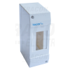 TRACON Falon kívüli elosztódoboz, ajtó nélkül1×2 modul, IP40, (H×W×D=130×52×62mm)