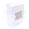TRACON Falon kívüli elosztódoboz, ajtó nélkül, zárópecsételhető1×4 modul, IP40, (H×W×D=150×84×68mm)