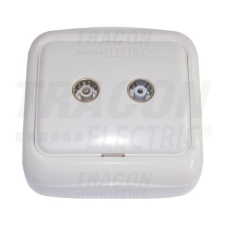 TRACON Falon kívüli TV-RD csatlakozó-tapétakapcsoló villanyszerelés