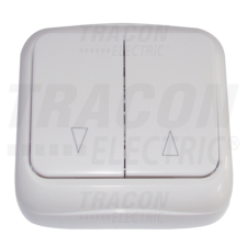 TRACON Falon kívüli zsalu vezérlő kapcsoló (tapétakapcsoló)10AX/250VAC, IP20 (2×N101) villanyszerelés