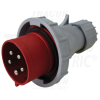 TRACON Fázisfordítós ipari csatlakozó dugó külső tömszelencével32A, 400V, 3P+N+E, 6h, IP67