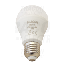 TRACON Fényerő-szabályozható gömb burájú LED fényforrás 230 V, 50 Hz, 10 W, 4000 K, E27, 800 lm, 250°, A60, EEI=A+ izzó