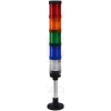 TRACON Fényjelző oszlop, függőleges alap, (hangjelzővel) AC/DC24V, 5 R,Y,G,B,W, IP65, 80dB