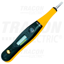 TRACON Feszültség teszter LCD kijelzővel 12-250VAC, 1,5-36VDC, 1p villanyszerelés