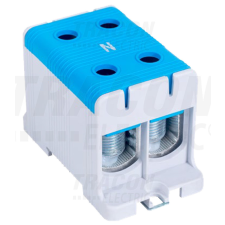 TRACON Főáramköri leágazó kapocs dupla, sínre és felületre szerelhető, kék 35-150mm2 villanyszerelés